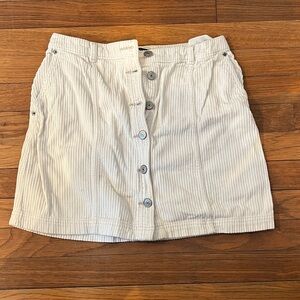 Abercrombie & Fitch Cream Button-Down Mini Skirt
